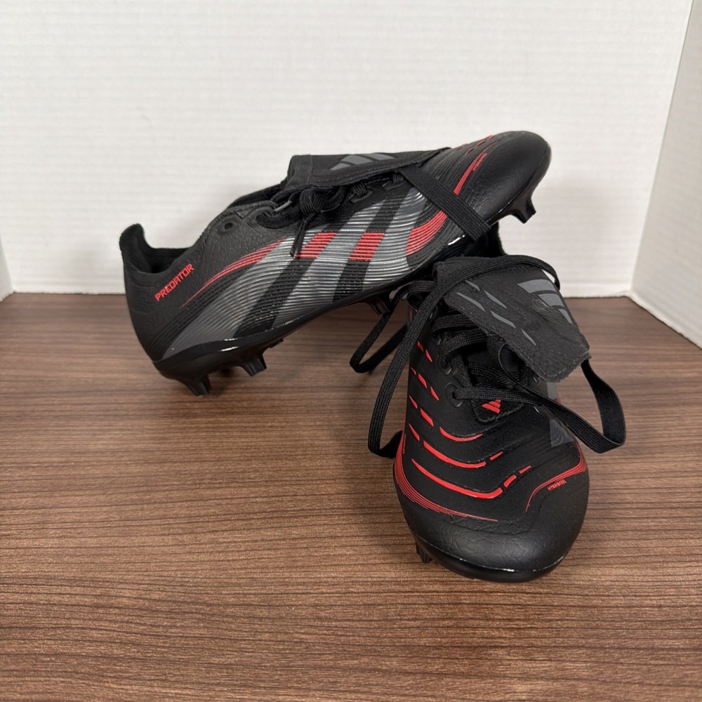 Adidas Predator League FT FG/MG Mens Size 7 Black Red Soccer‎ Cleats ID1322 New